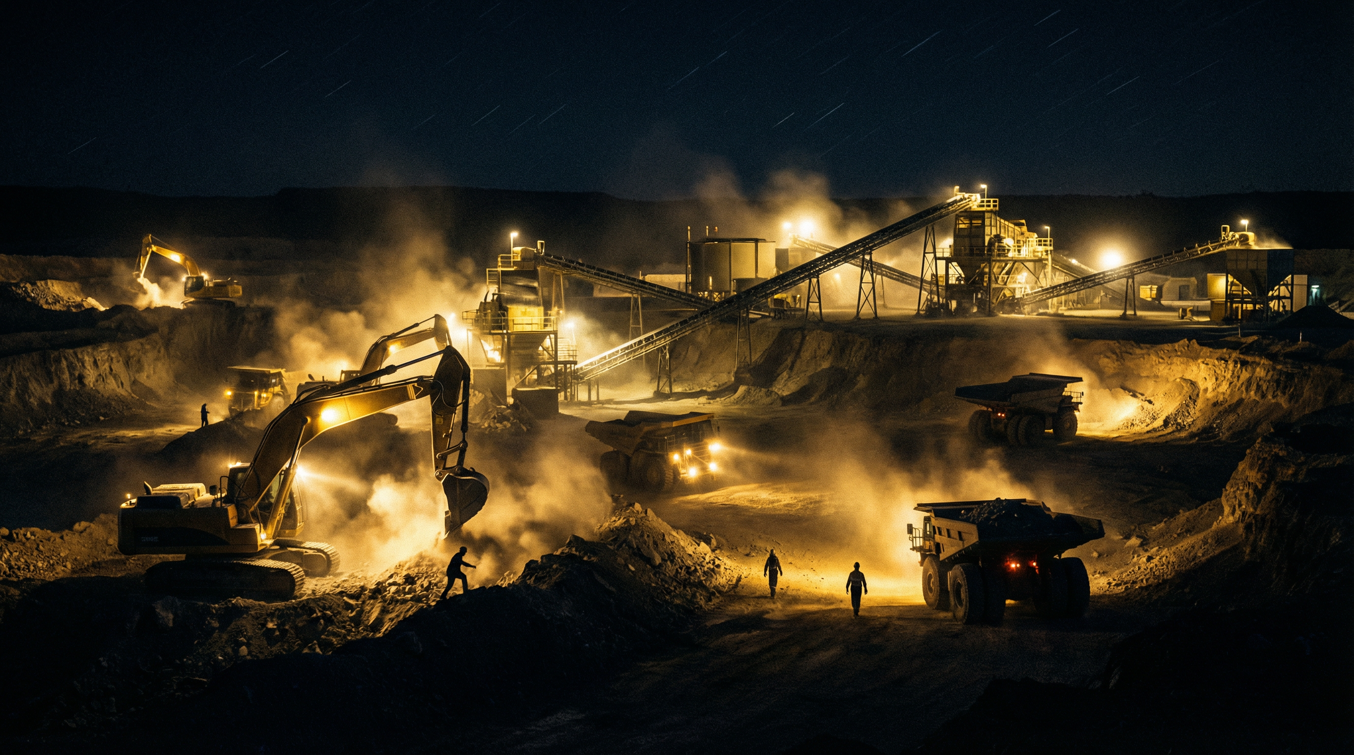 金鉱山の採掘作業風景 - トクサングループの鉱業オペレーション
